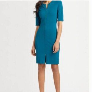 Diane von Furstenberg teal Saturn bodycon dress